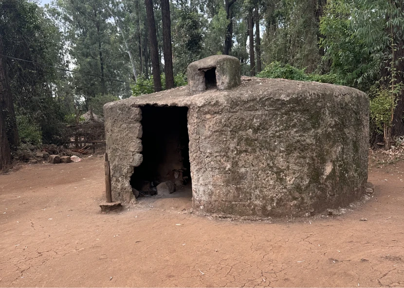 Round stone structure with small entrance